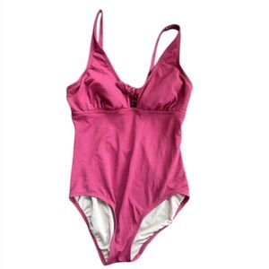 Kona Sol Textured Berry Pink One-Piece Swimsuit | Size M​